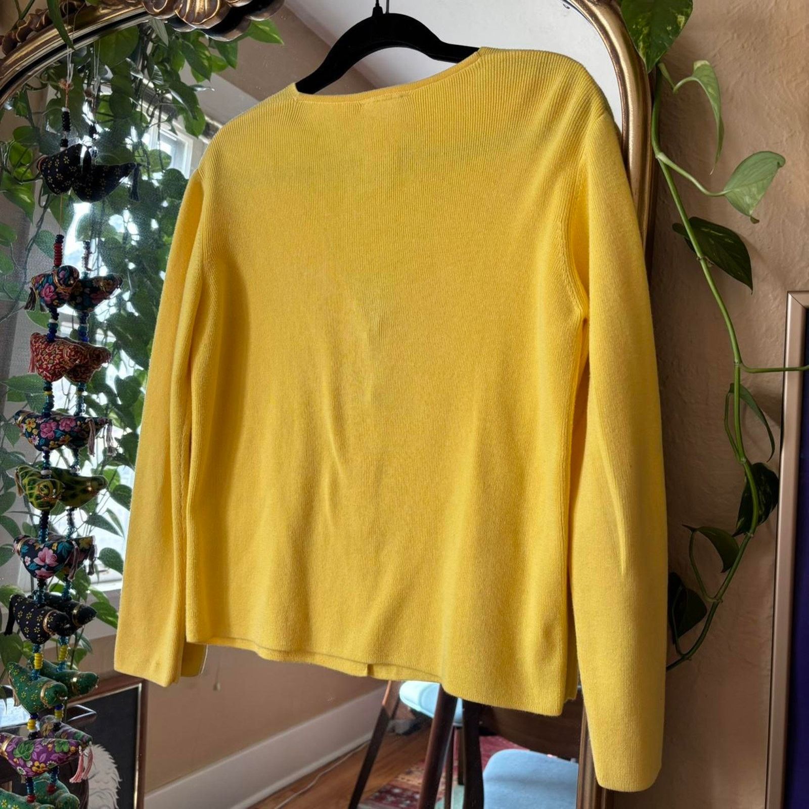 Other Vintage Designers Originals Bright Yellow Cardigan Small Size S / US 4 / IT 40 - 5 Thumbnail