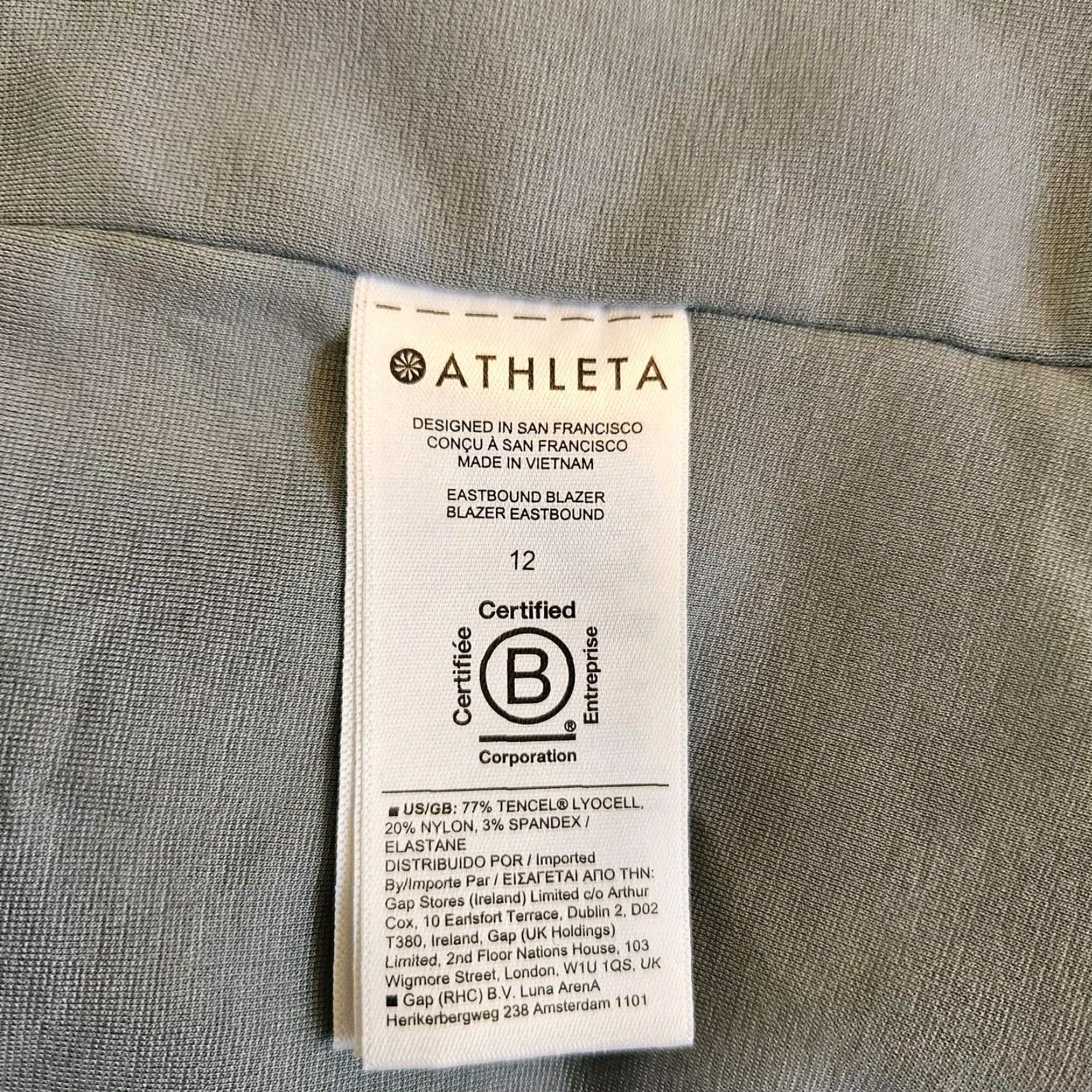 Athleta VINTAGE Athleta Blazer Shirt Womens Eastbound Gray 12 Open Front Knit Ponte-Gray Size 12 Women Blazer Size XL / US 12-14 / IT 48-50 - 4 Thumbnail