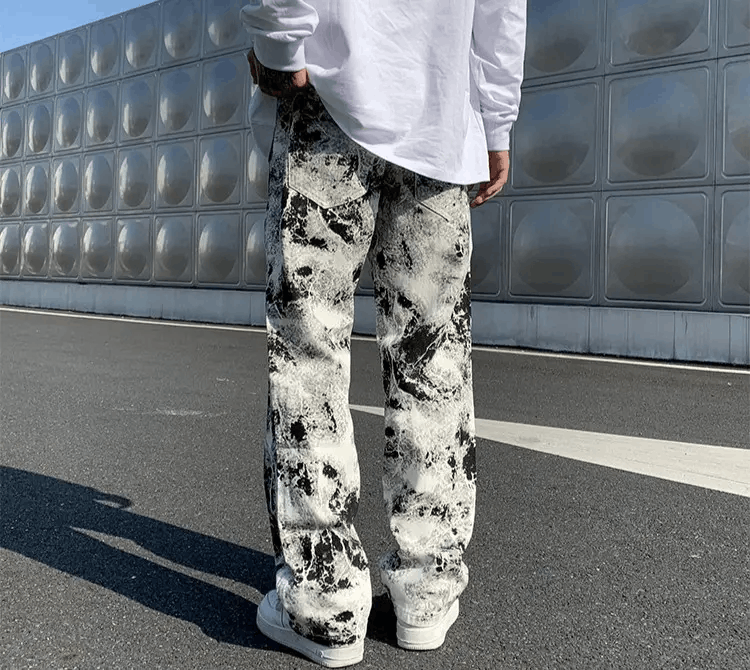 Japanese Brand × Jean × Vintage Printed Wide Legs Jeans Size US 30 / EU 46 - 2 Thumbnail