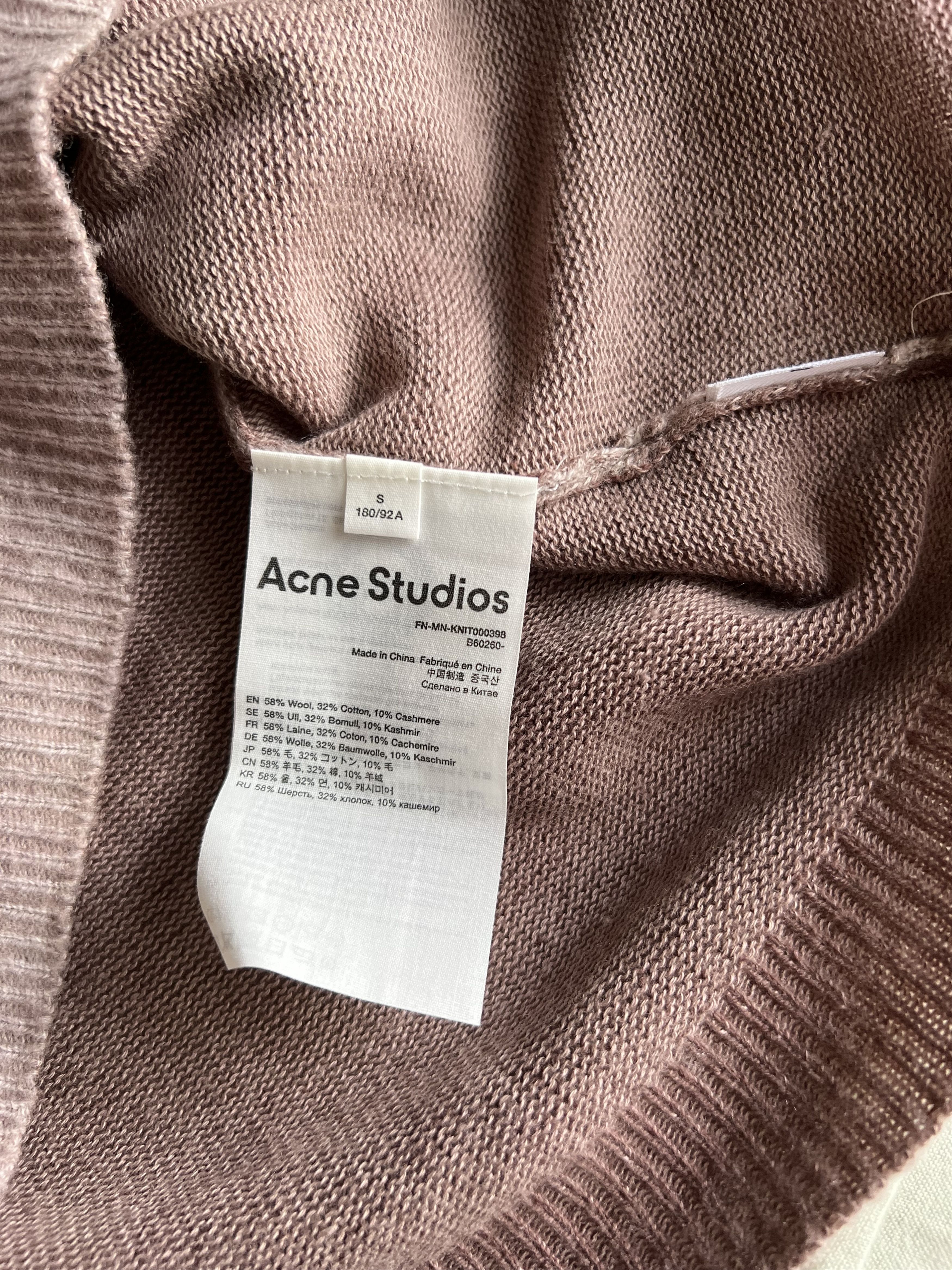 Acne Studios Acne Studios Cashmere V-Neck Knit Sweater in Antique Brown Size US S / EU 44-46 / 1 - 5 Thumbnail