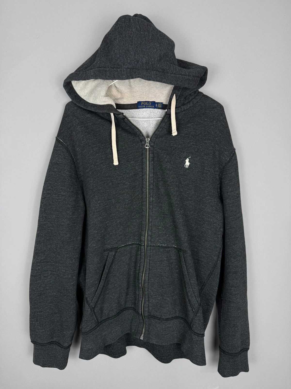 Polo Ralph Lauren Polo Ralph Lauren Zip Up Thermal Hoodie Minimal Athleisure Size US XL / EU 56 / 4 - 2 Thumbnail