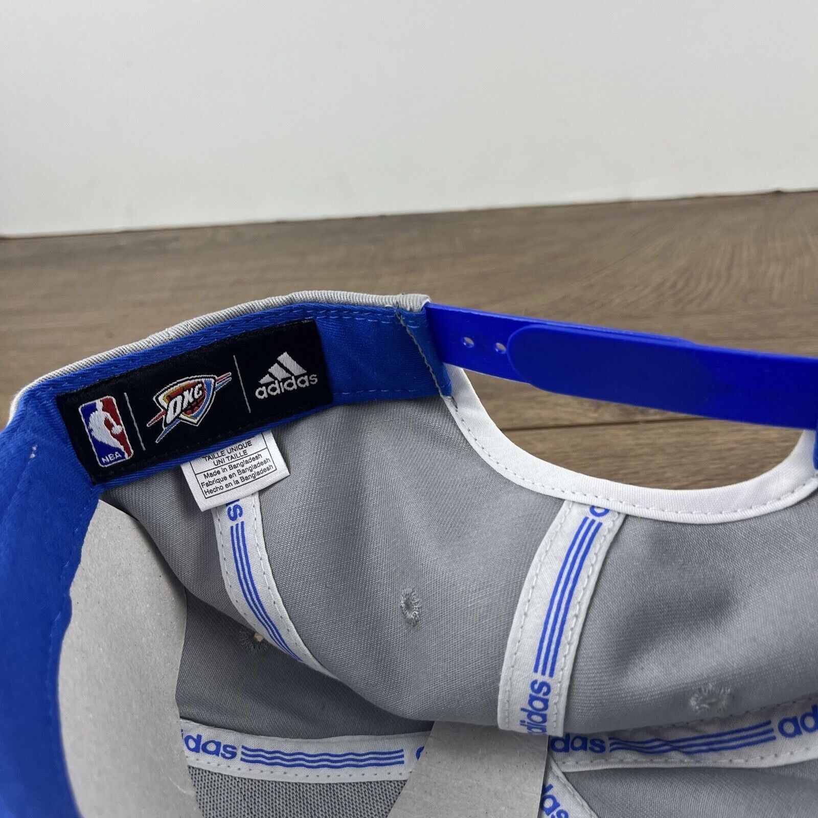 Adidas Oklahoma City Thunder Snapback Hat Adidas Gray Cap Adjustabl Size ONE SIZE - 15 Thumbnail