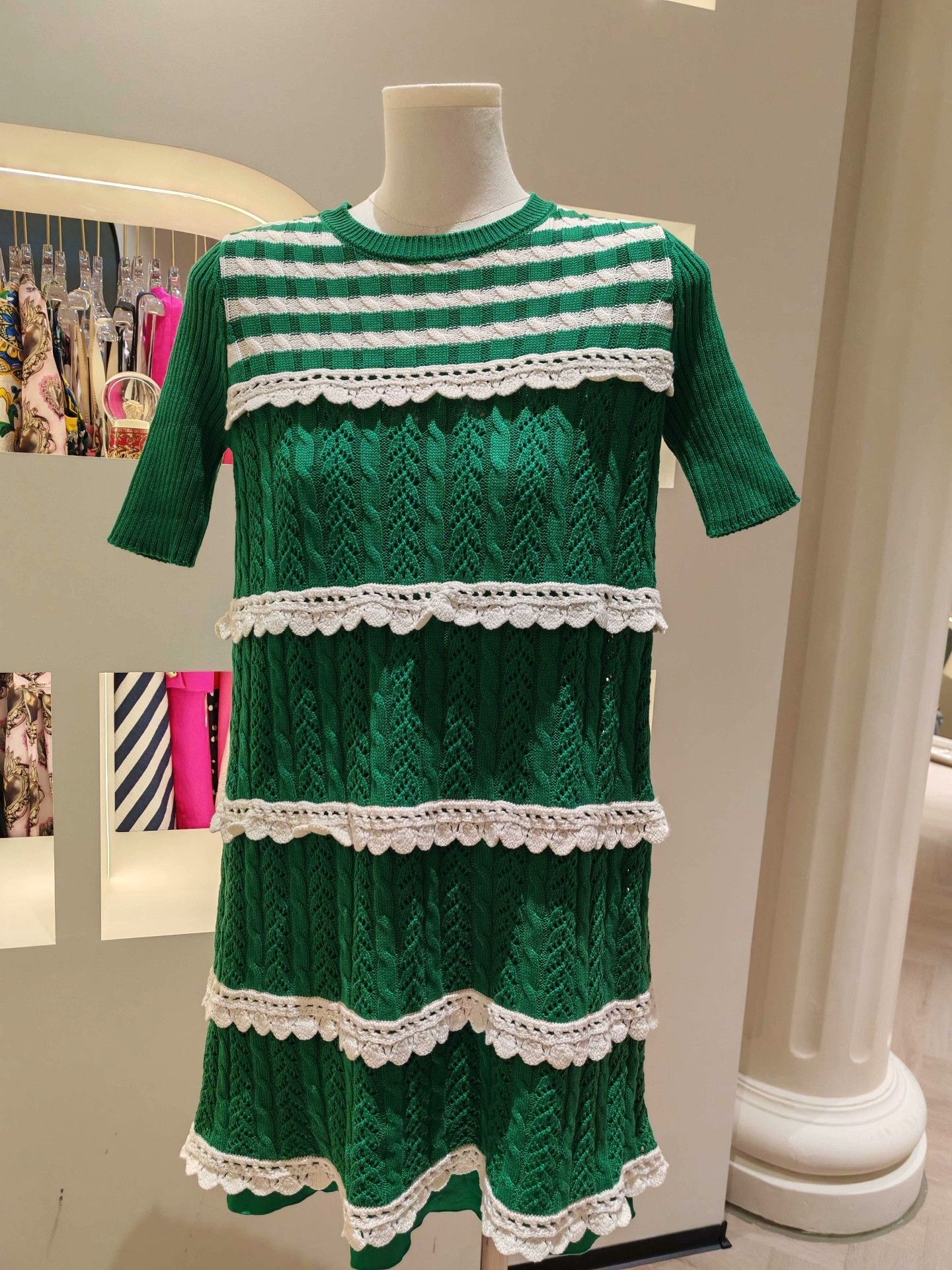 RED Valentino Red Valentino Green Knit Dress S Size S / US 4 / IT 40 - 1 Thumbnail