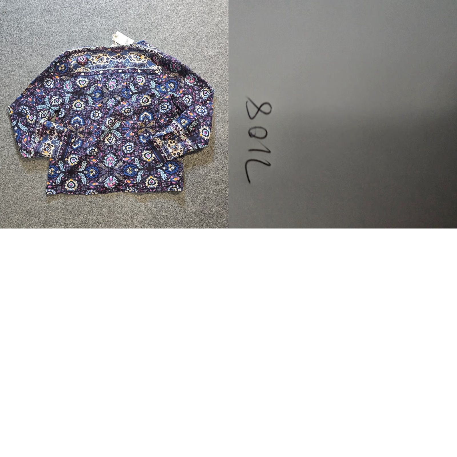 Lucky Brand Lucky Brand Top Womens Large Blue Button Long Sleeve Boho Hippie Artsy Casual Shirt Size L / US 10 / IT 46 - 8 Thumbnail