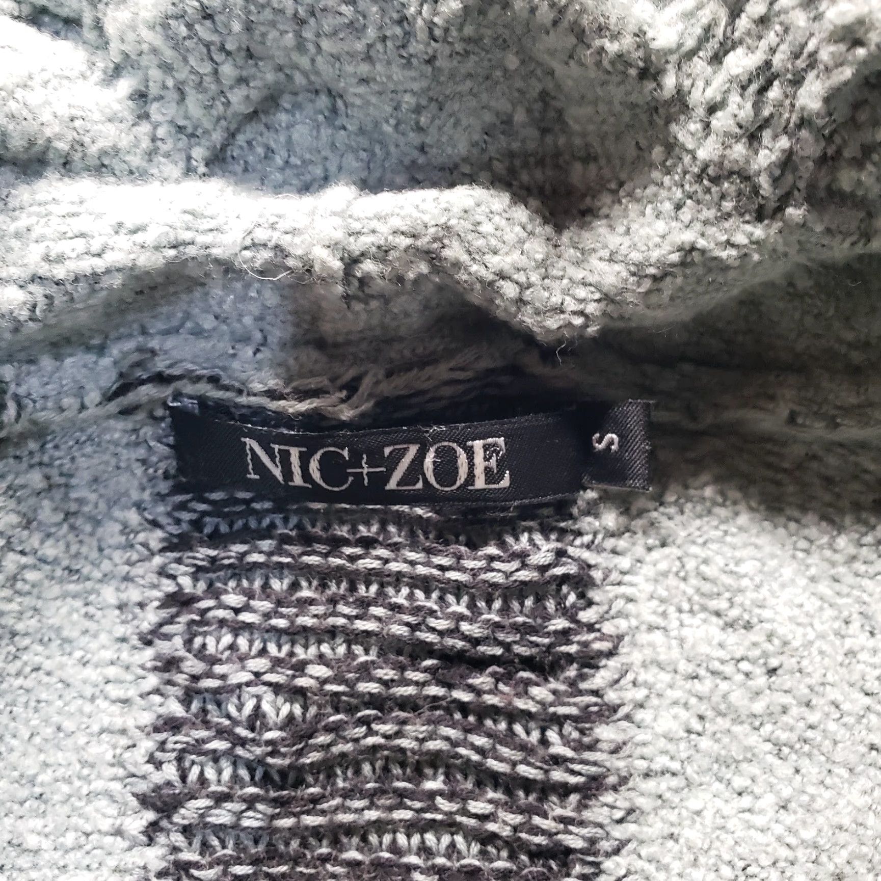 NIC+ZOE Nic + Zoe Cardigan Long Sleeve Sweater Women S Gray Adult Small Boho Fall Size S / US 4 / IT 40 - 2 Thumbnail