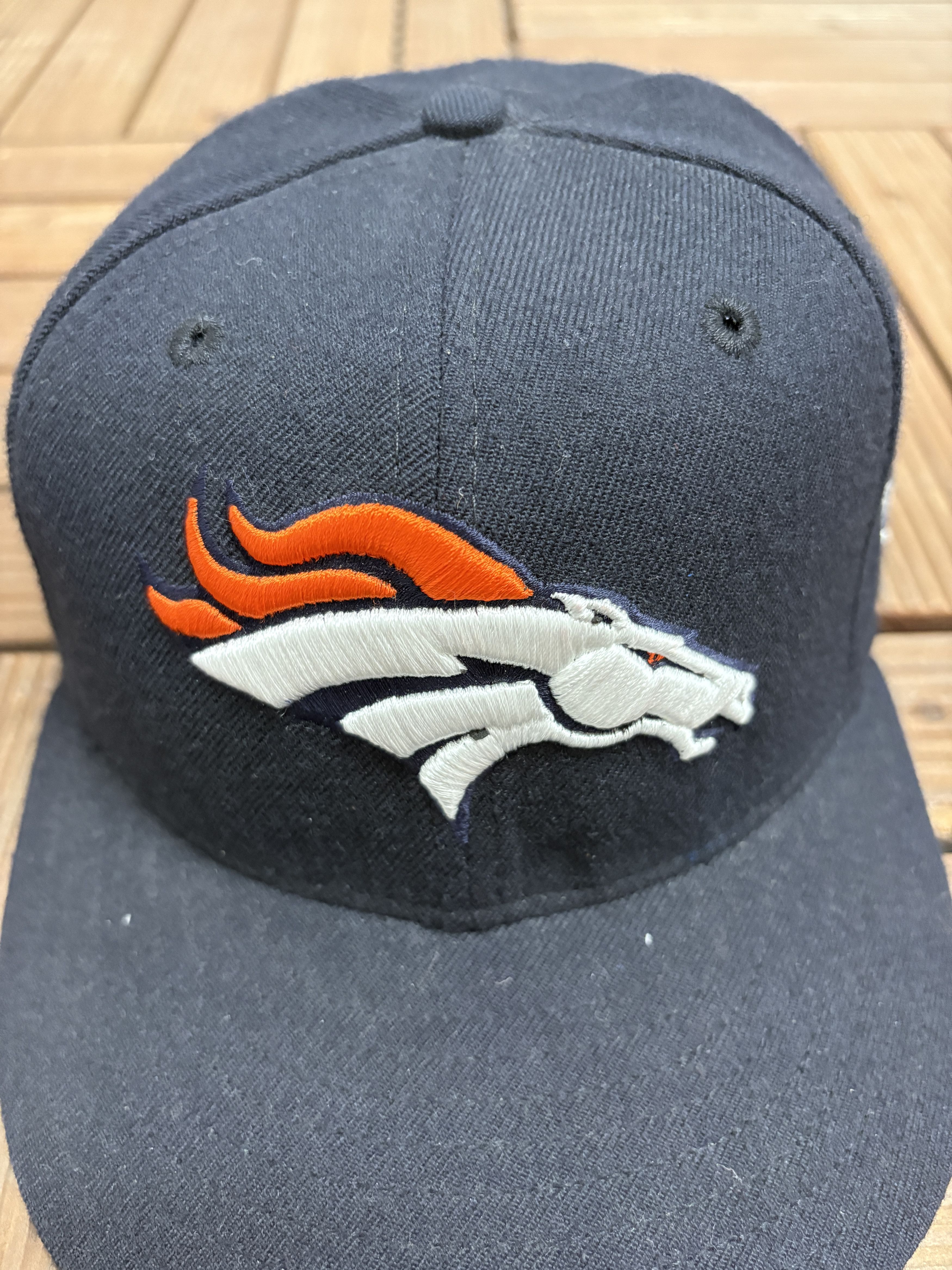 New Era × Vintage Denver Broncos Vintage Blue Hat Cap Size 6 7/8 Size ONE SIZE - 3 Thumbnail