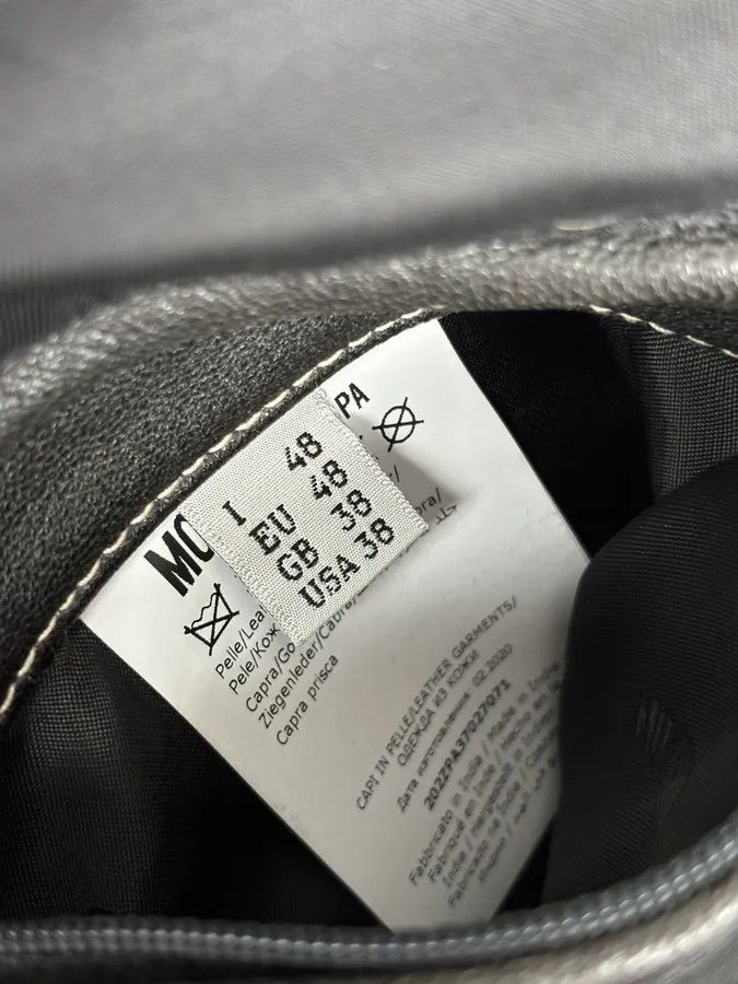 Moschino AW2020 Moschino Faded Leather Trucker Bomber Grey Jacket Size US M / EU 48-50 / 2 - 14 Thumbnail