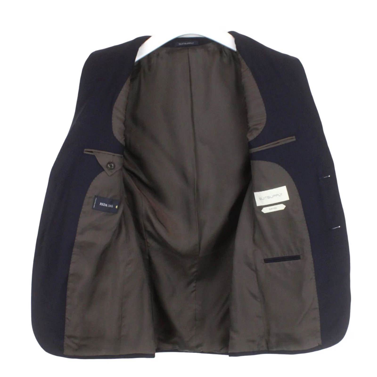 Suitsupply Suitsupply Napoli Single Breasted FL Regular Brescia Suit Mens UK 34 Pure Wool Navy Size 34R - 5 Thumbnail