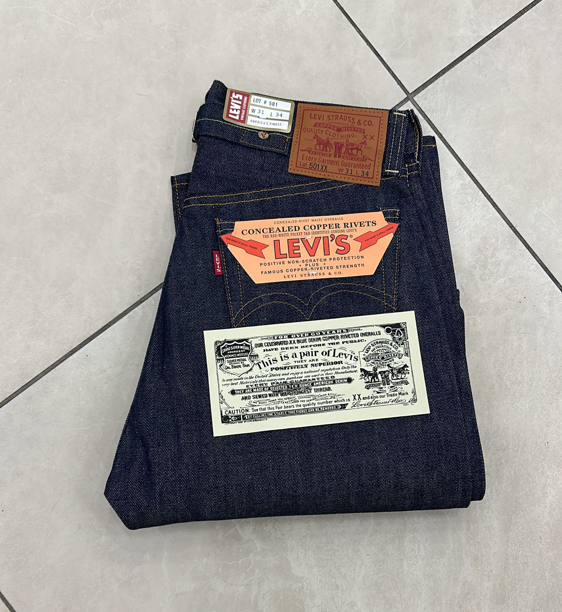 Levi's Vintage Clothing LVC Levi's Vintage Clothing 1937 501XX BigE Selvedge Jeans Size US 31 - 1 Thumbnail