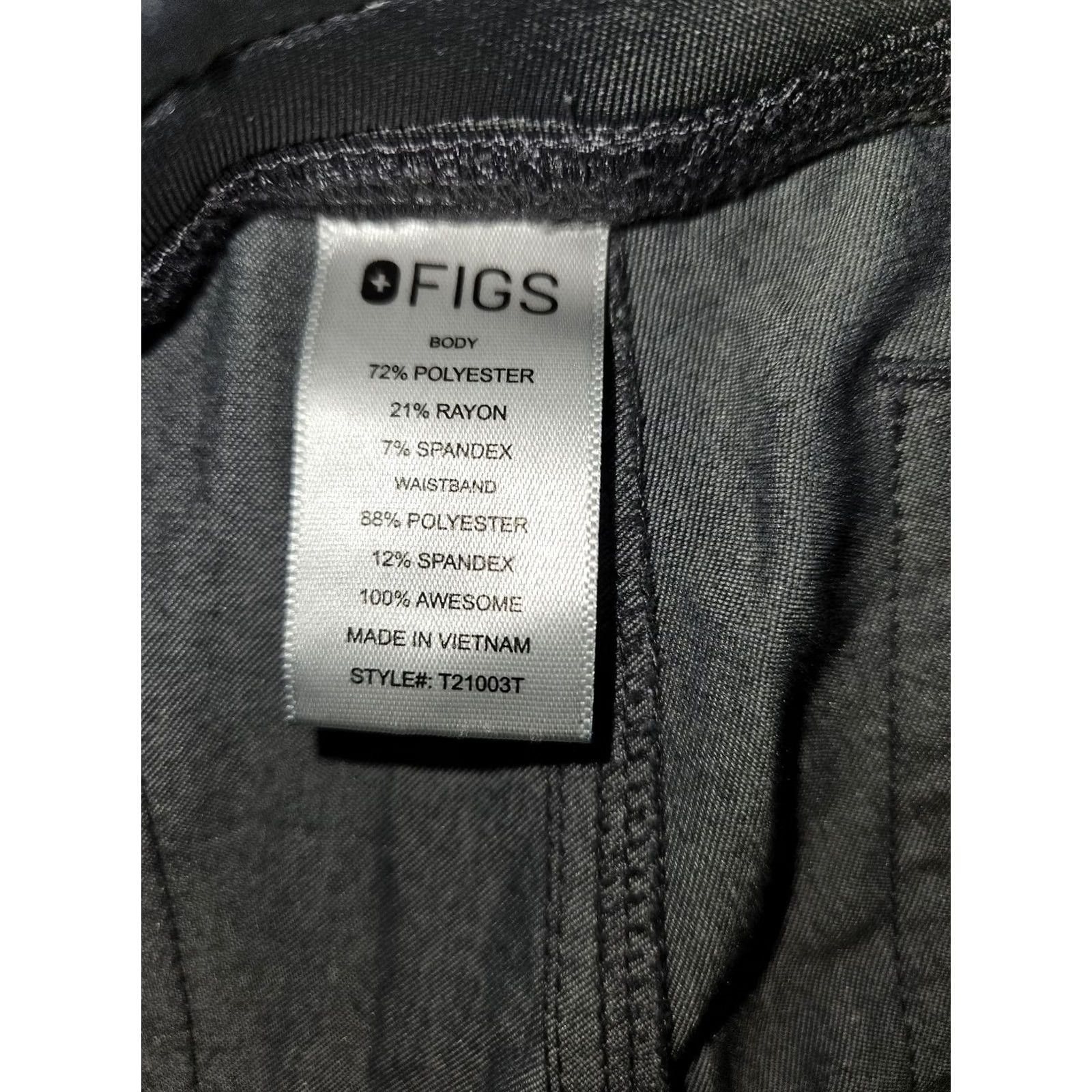 Vintage FIGS Technical Collection Pants Womens M Tall Gray Drawstring Scrub Medical Size 32" / US 10 / IT 46 - 2 Thumbnail