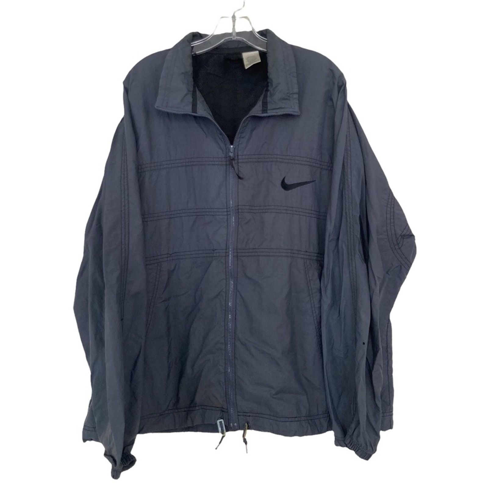 Nike Nike Gray Full Zip Windbreaker Sz L Size US L / EU 52-54 / 3 - 6 Thumbnail