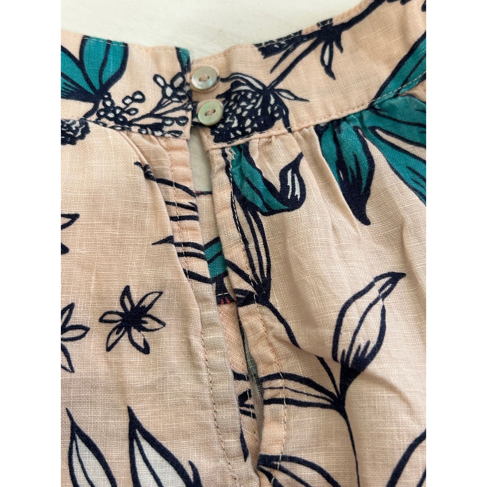 Other Rachel Ashwell Pink Linen Botanical Shift Dress XS Size XS / US 0-2 / IT 36-38 - 10 Thumbnail