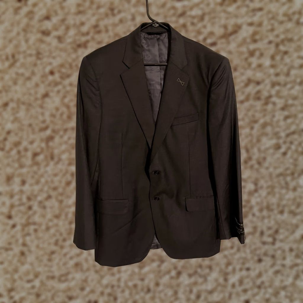 Jos. A. Bank VINTAGE Jos A Bank Signature Gold Charcoal Suit Coat Jacket Blazer - Men's 44L New Size 44R - 1 Thumbnail