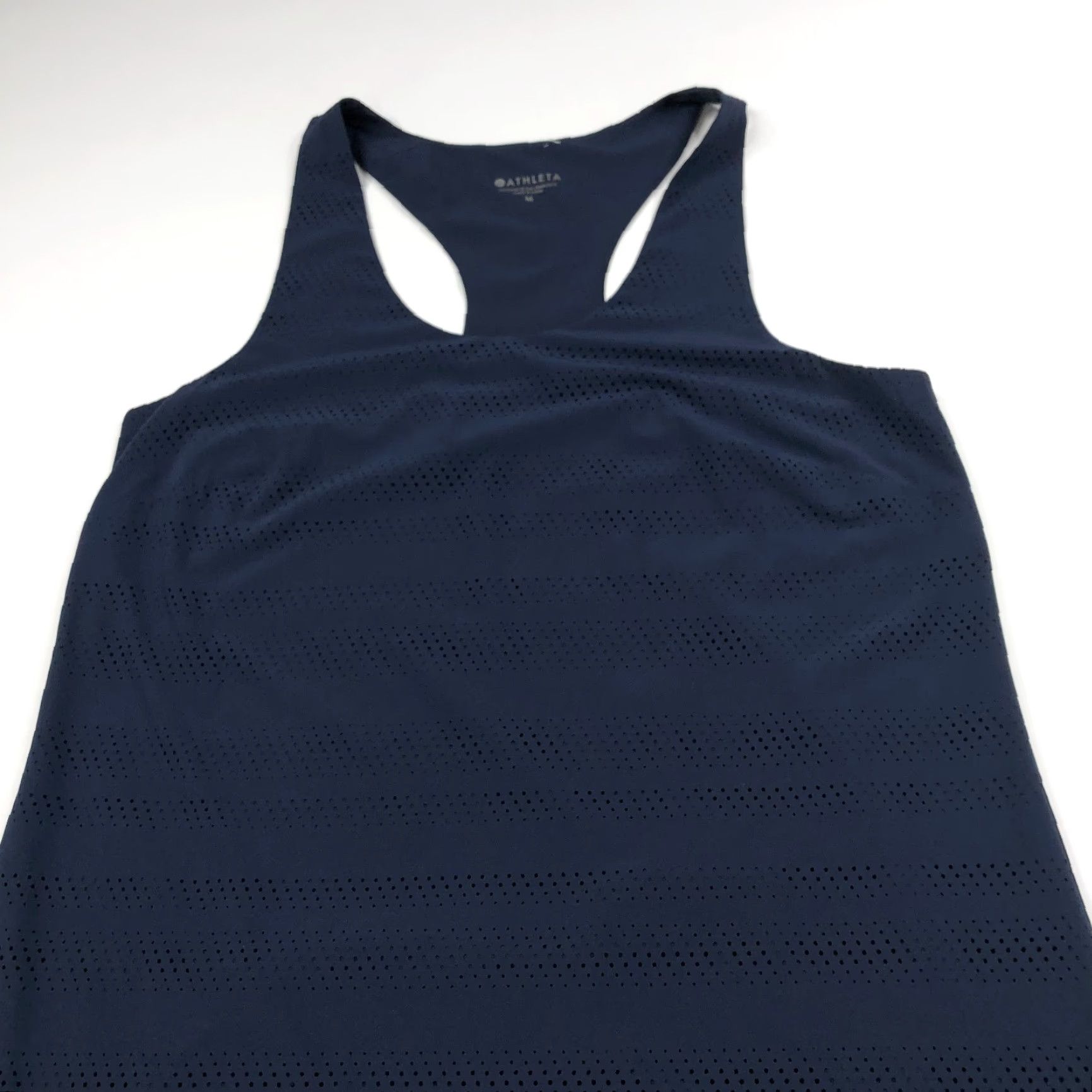 Athleta Athleta Tank Women M Blue Activewear Gym Tennis Pullover Racerback Sleeveless Striped Lightweight Athletic 446831 Size M / US 6-8 / IT 42-44 - 2 Thumbnail