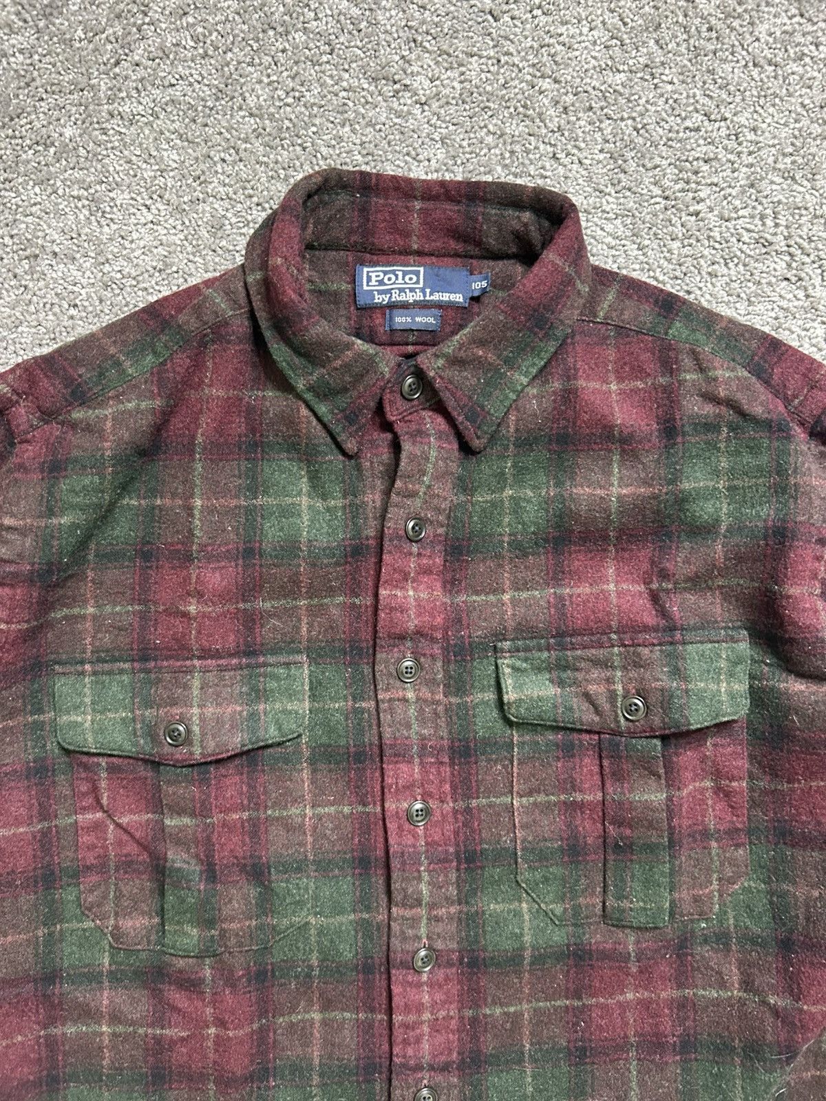 Polo Ralph Lauren Vintage 80s Polo Ralph Lauren Wool Flannel Size US XL / EU 56 / 4 - 2 Thumbnail