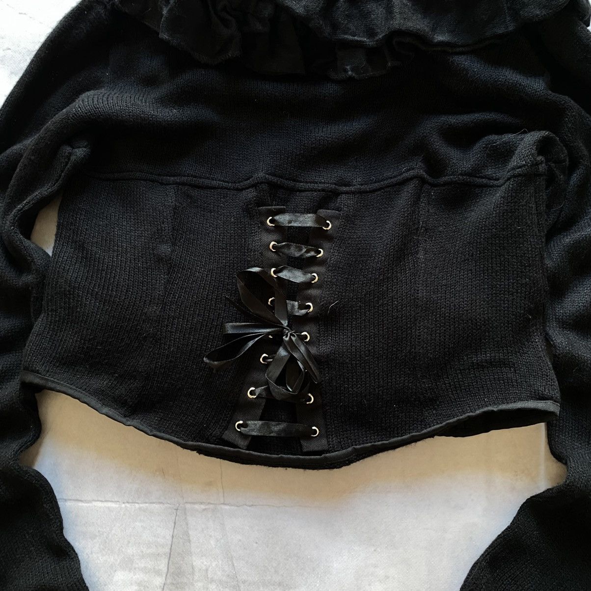 Hysteric Glamour 00s Punk Poizen Industries Corset Lace Up Zip Sweatshirt Y2K Size L / US 10 / IT 46 - 6 Thumbnail