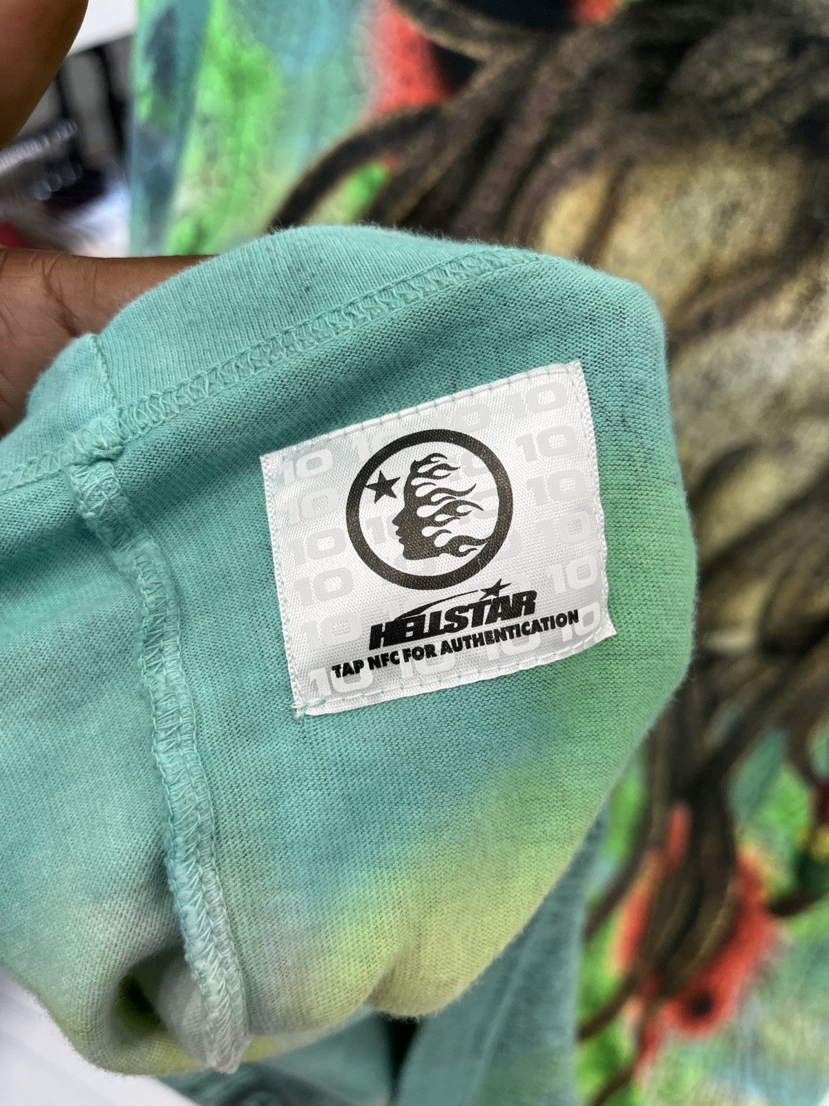 HELLSTAR Zombie Green Tie Dye Tee Size US XL / EU 56 / 4 - 5 Thumbnail