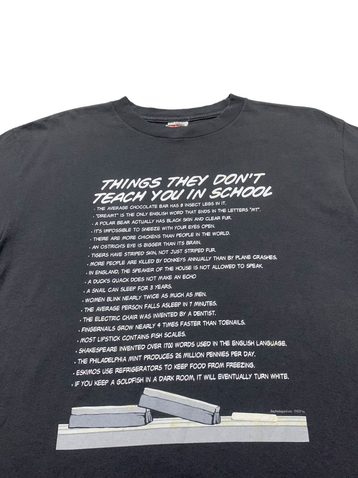 Other Vintage Y2K Word THINGS THEY DON'T TEACH YOU IN SCHOOL Tee Size US M / EU 48-50 / 2 - 3 Thumbnail