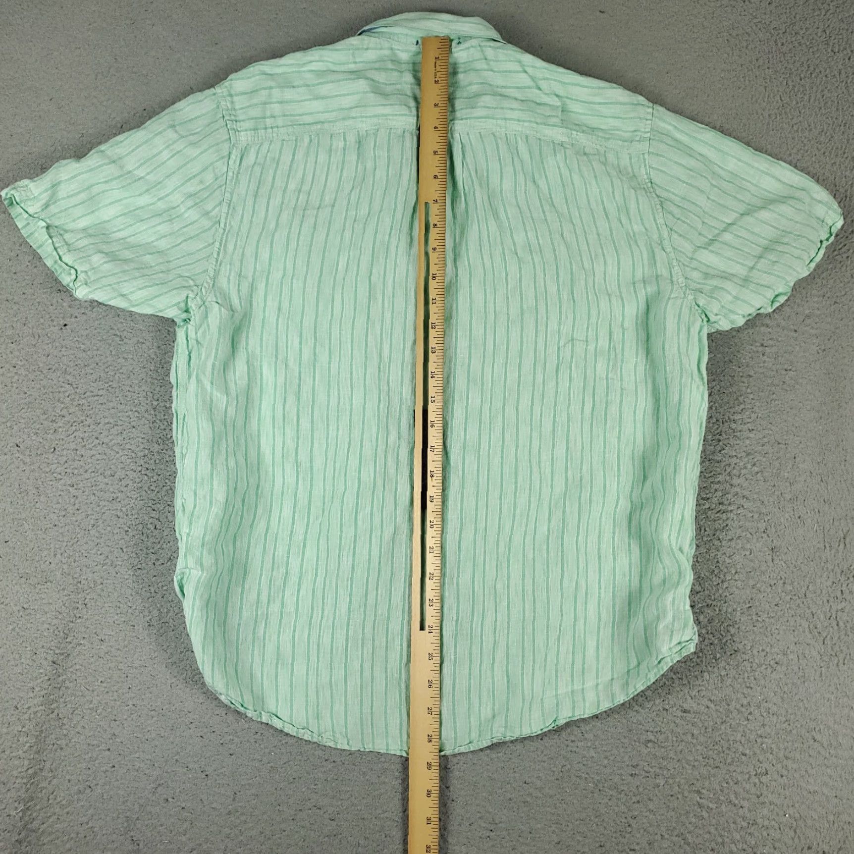 Tommy Bahama Tommy Bahama Button-Up Shirt Mens Large Green Striped Cotton Short Sleeve Tropical Size US L / EU 52-54 / 3 - 4 Thumbnail