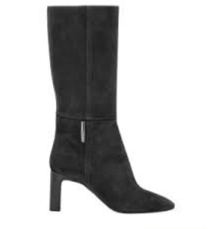 Longchamp Longchamp Roseau Heeled boots Black suede leather Bamboo Size US 7.5 / IT 37.5 - 15 Thumbnail