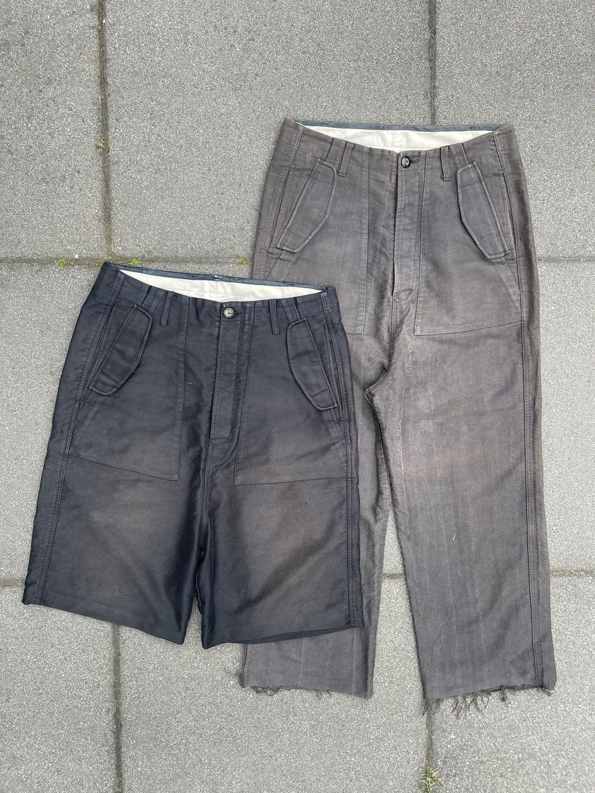 Rick Owens Rick Owens 2000 extreme cargo flight Moleskin pants sun fade Size US 34 / EU 50 - 2 Thumbnail