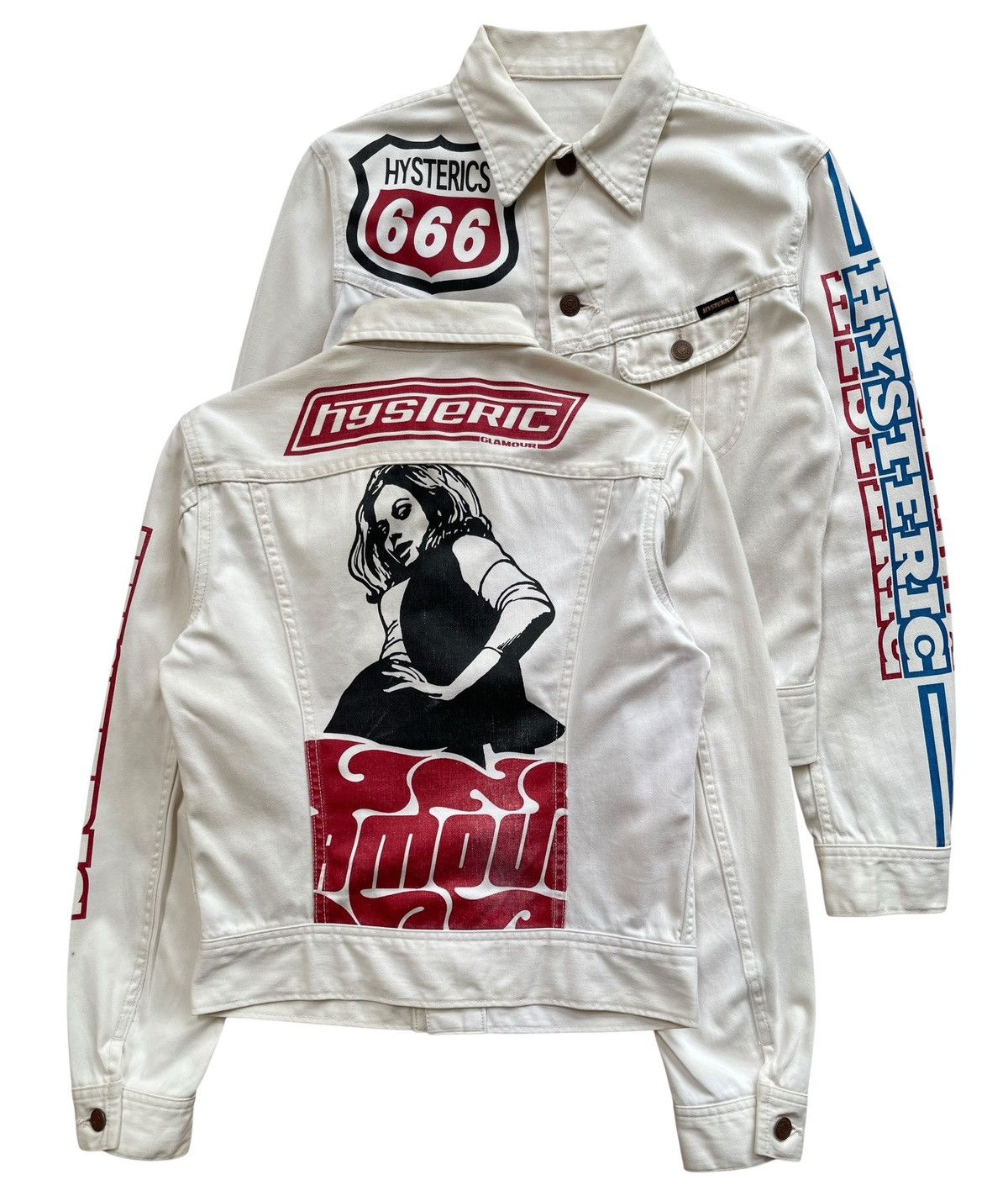Hysteric Glamour Vtg Hysteric Glamour Punk Denim Jacket Size S / US 4 / IT 40 - 1 Thumbnail
