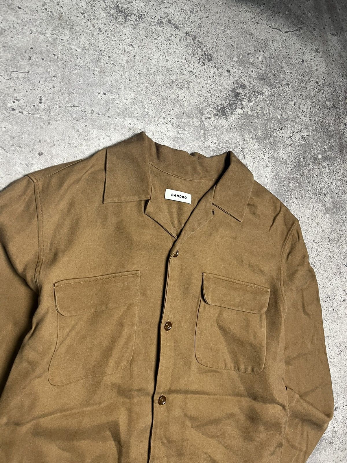 Sandro Sandro Stefano Shirt Camel Size US S / EU 44-46 / 1 - 4 Thumbnail