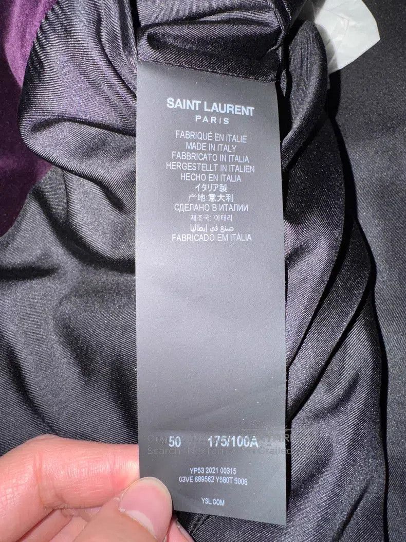 Saint Laurent Paris Saint Laurent Paris Purple Gold Velvet Suit Size US M / EU 48-50 / 2 - 6 Thumbnail