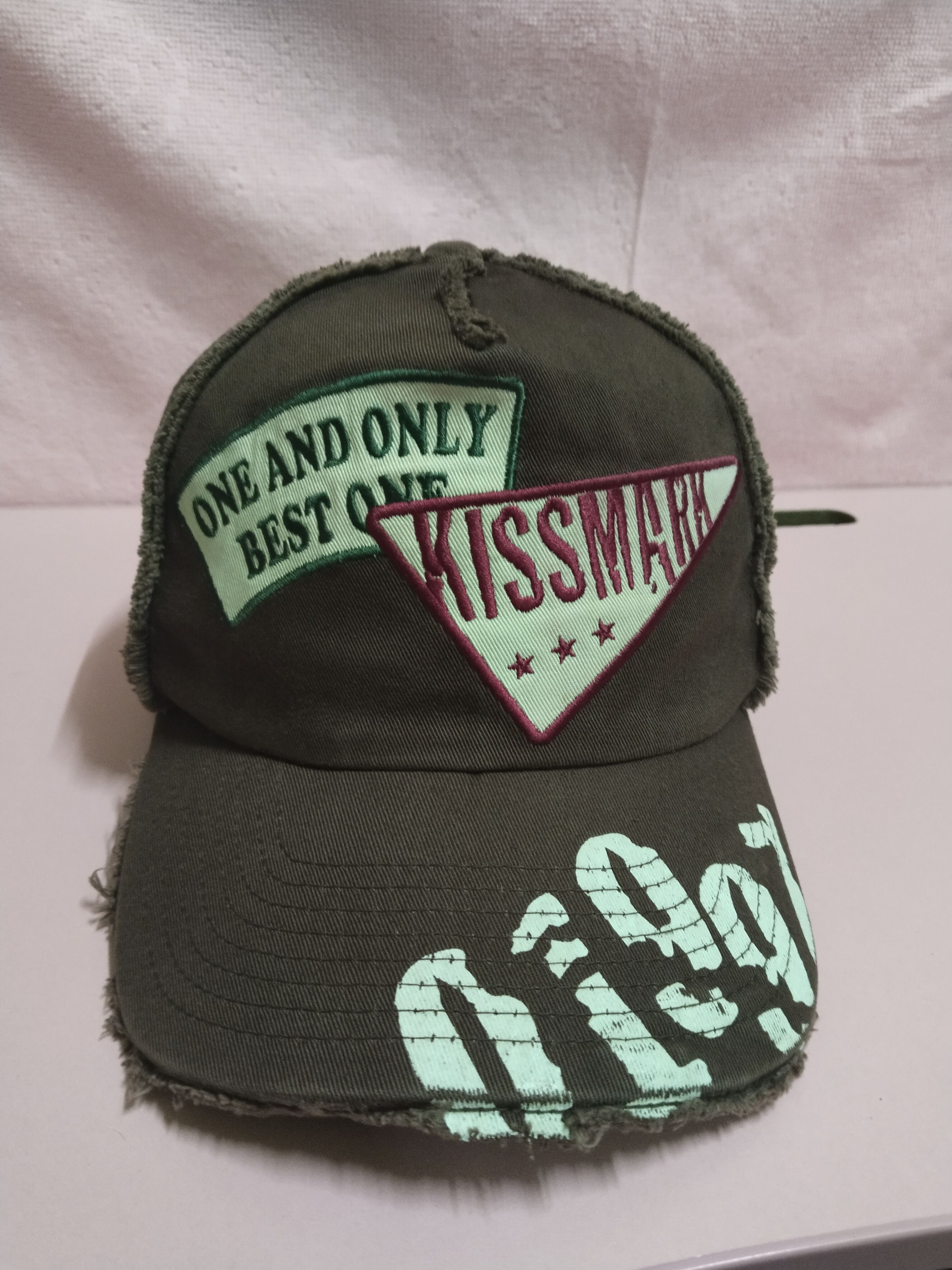 Japanese Brand VINTAGE THE BEST KISSMARK DISTRESSED TRUCKER HAT Size ONE SIZE - 1 Thumbnail