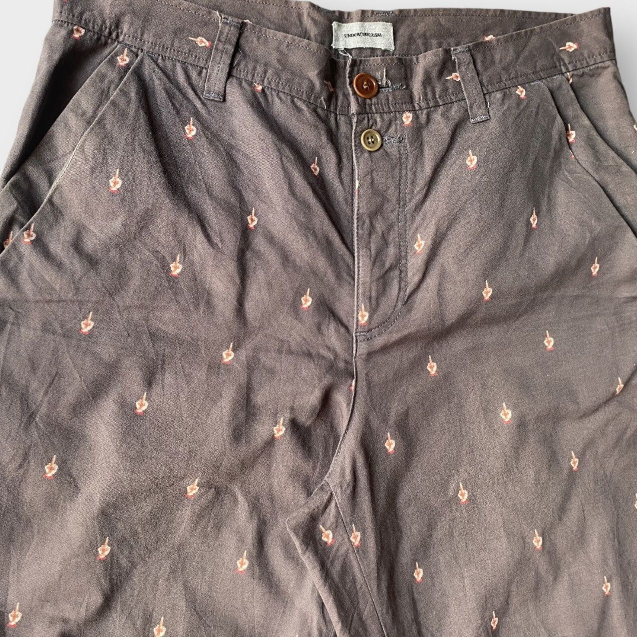 Undercover AW12 Psychocolor Middle Finger Pants Size US 32 / EU 48 - 1 Thumbnail