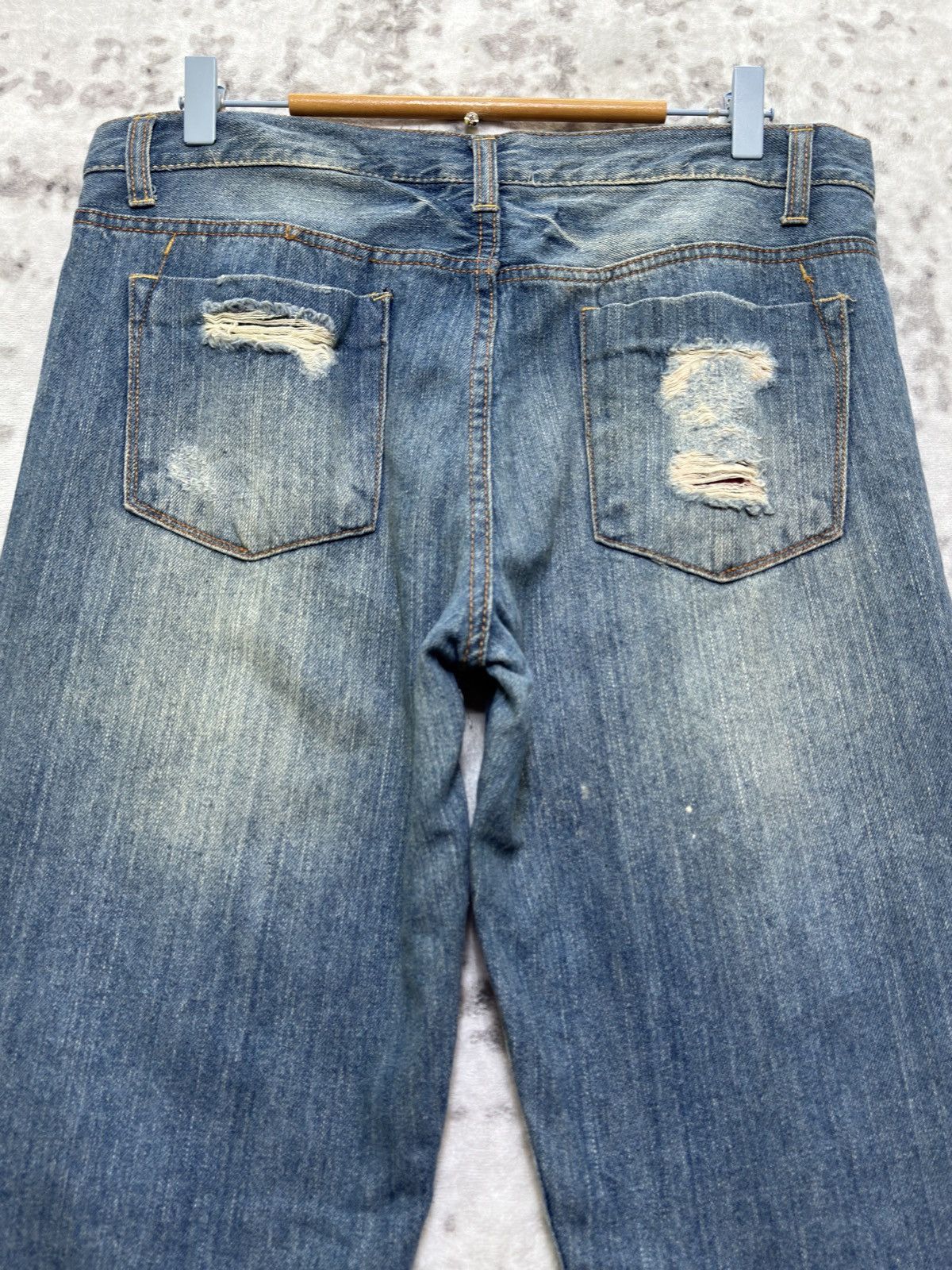 Hysteric Glamour Distressed Plaid Tartans Massino Skinny Fit Denim Jeans Size US 33 - 10 Thumbnail