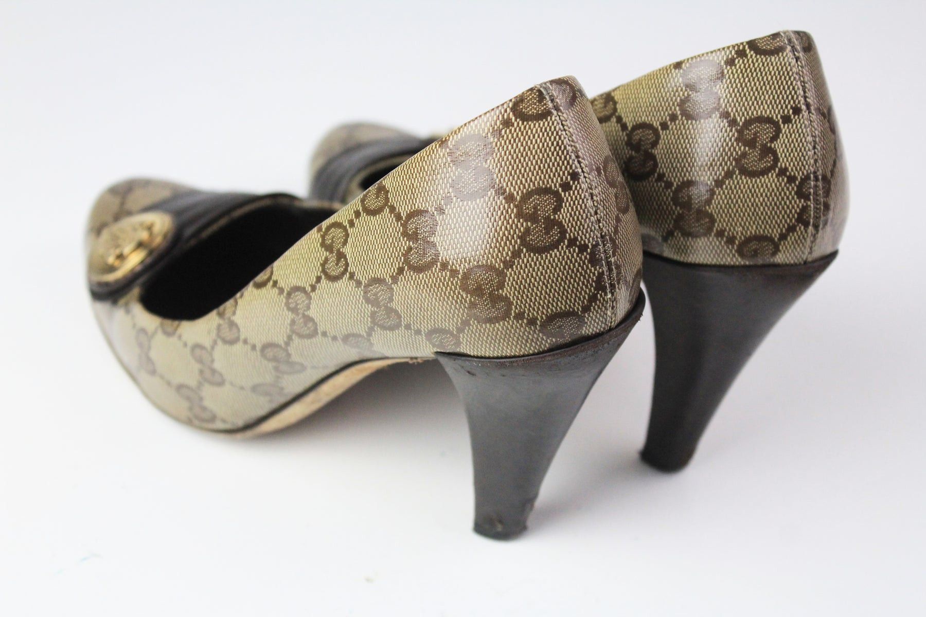Gucci Gucci Monogram Heels Shoes Women's 38 Size US 8 / IT 38 - 2 Thumbnail