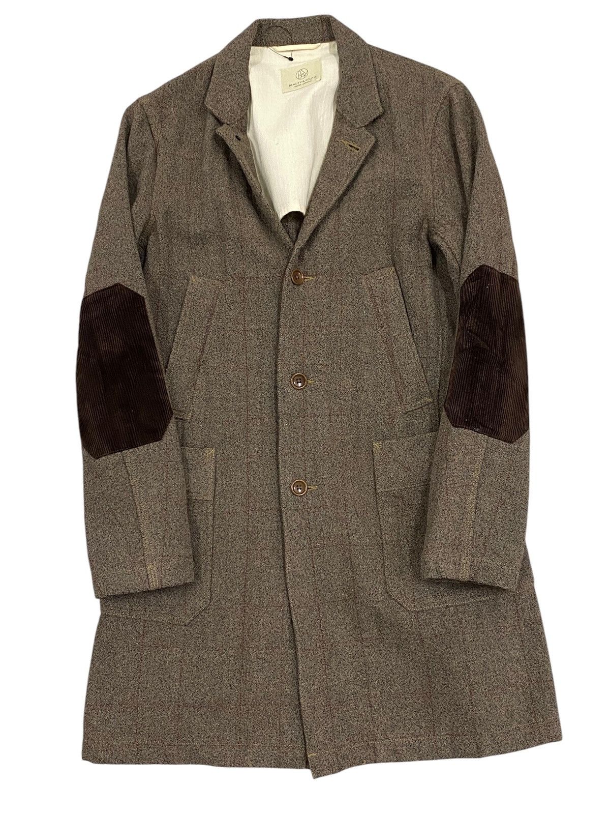 BEAUTY&YOUTH Beauty & Youth United Arrows Brown Houndstooth Coat Size US S / EU 44-46 / 1 - 1 Thumbnail