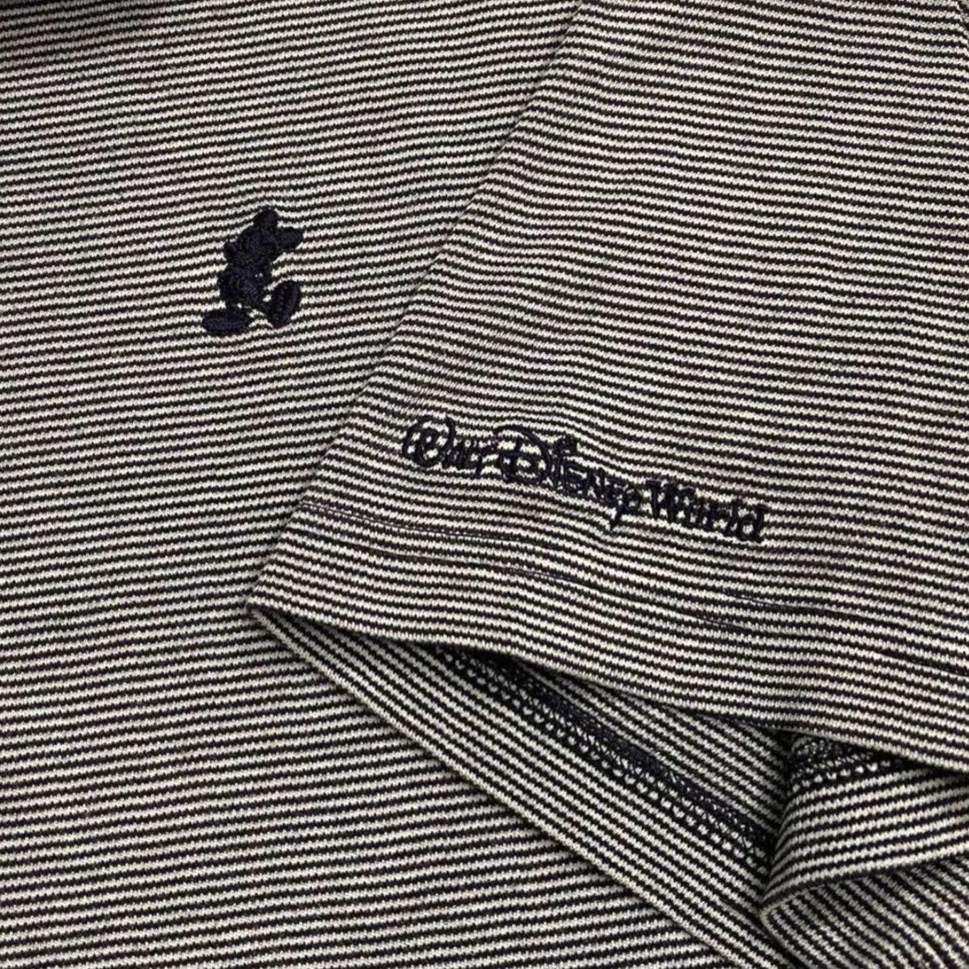 Disney VINTAGE Disney Walt Disney World Embroidered Mickey Logo Striped Polo Shirt M Navy Blue Mens Polo Size US M / EU 48-50 / 2 - 4 Thumbnail