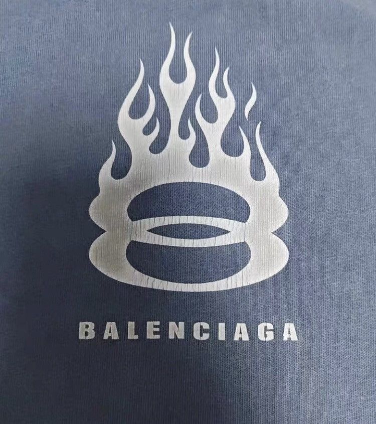Balenciaga 24fw Double Ring Flame Haze Blue Destruction