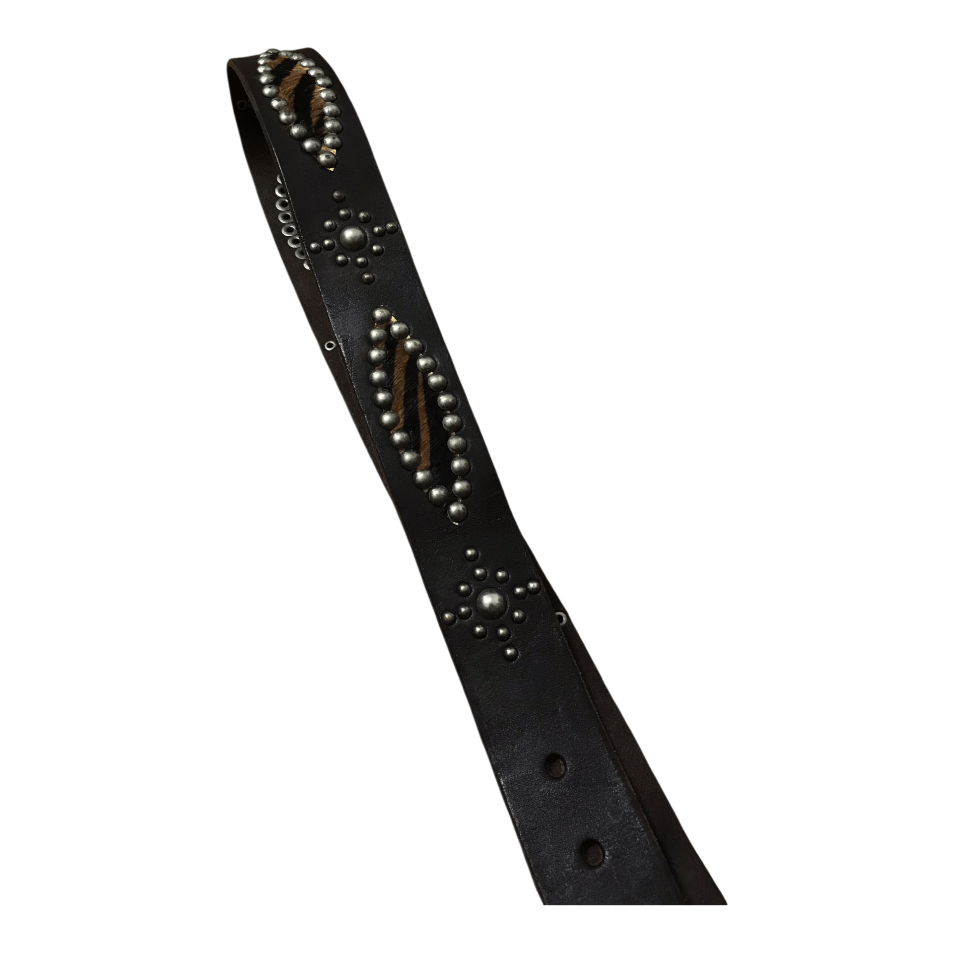 If Six Was Nine Other Studded Fur Leather Belt Size ONE SIZE - 4 Thumbnail