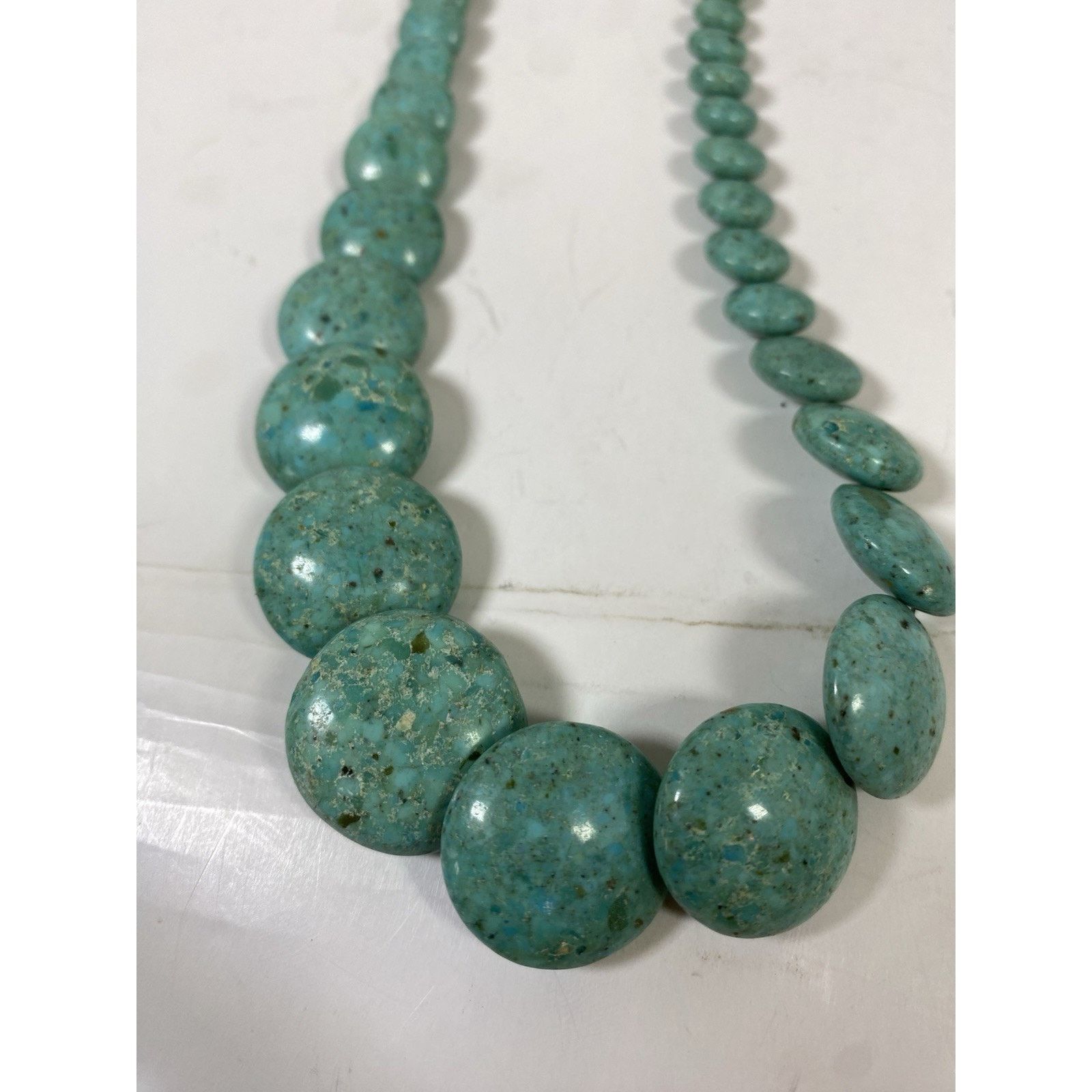 Other Graduated Beaded Turquoised Necklace w/ 925 Clasp Size ONE SIZE - 2 Thumbnail