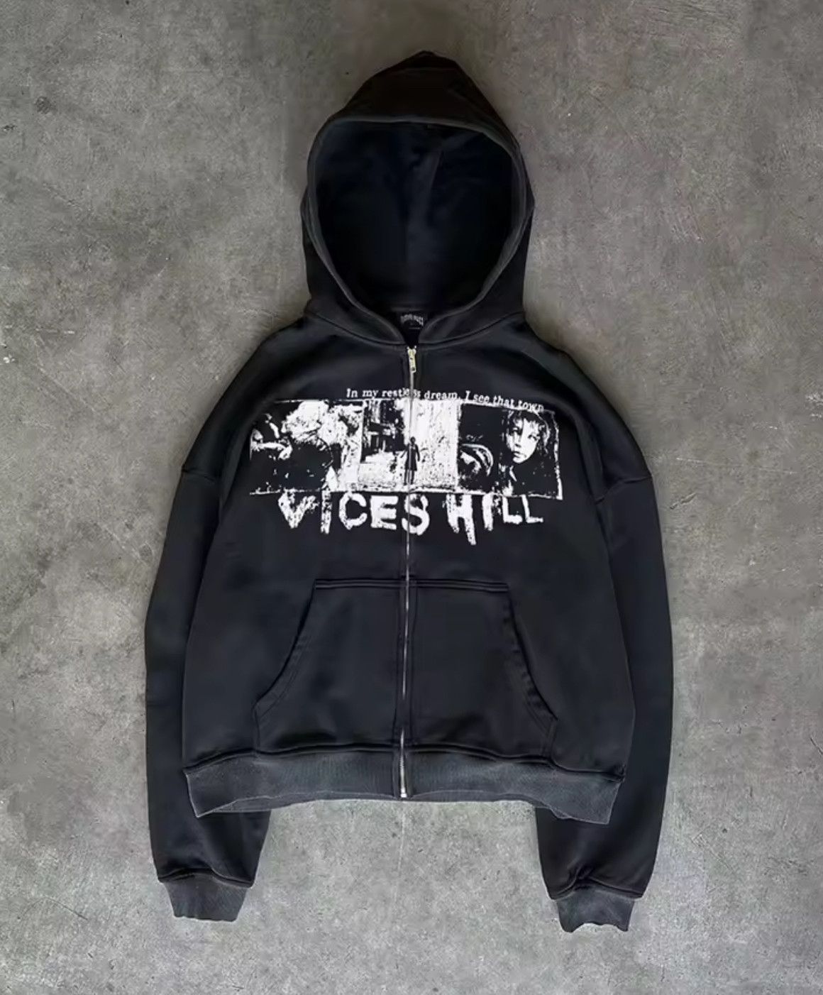 Other Punk Style Letter Print Zip-Up Hoodie Sweatshirt Size US XL / EU 56 / 4 - 1 Thumbnail