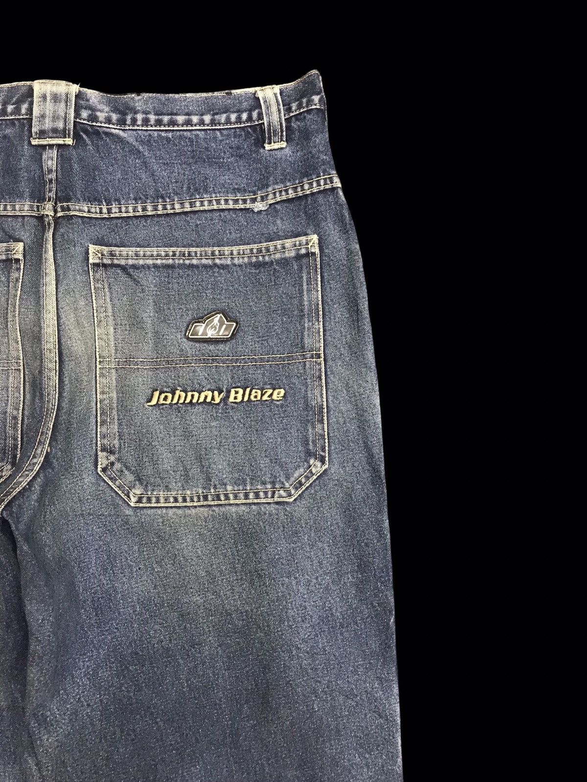 Vintage 🔥SUPER BAGGY🔥Vintage Johnny Blaze Baggy THRASHED DENIM F24 Size US 36 / EU 52 - 11 Thumbnail