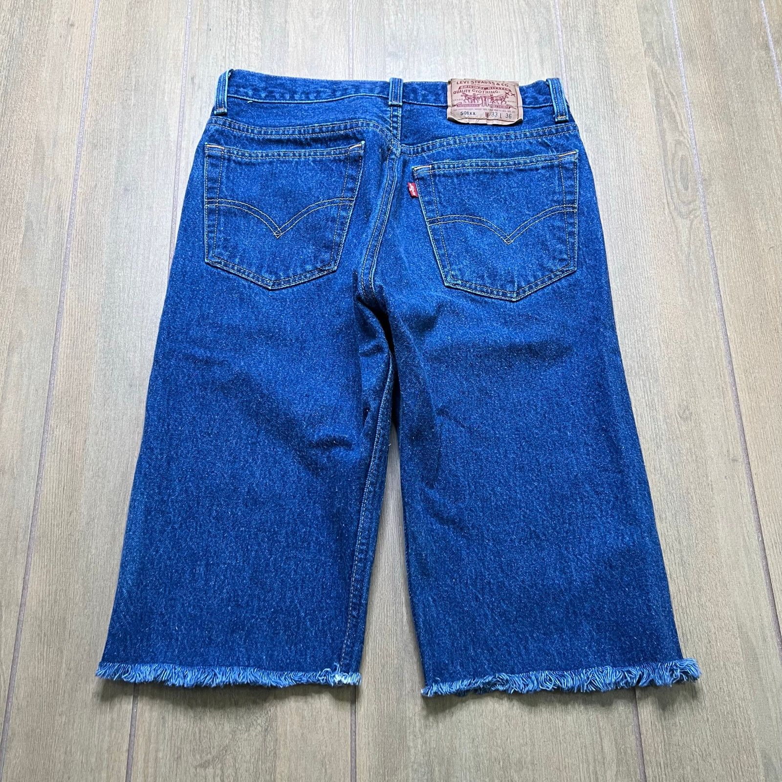 Levi's Levi’s 501XX Button Fly Cut Off Denim Shorts W33 Vintage USA Size US 33 - 3 Thumbnail