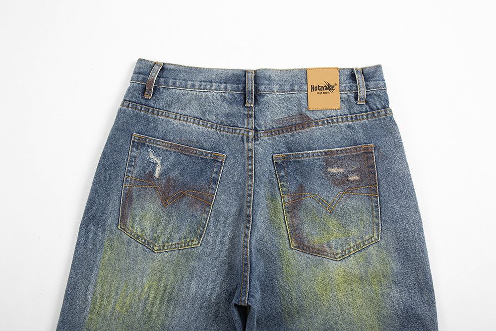 Japanese Brand × Vintage Retro Washed Ink Splash Jeans Size US 32 / EU 48 - 5 Thumbnail