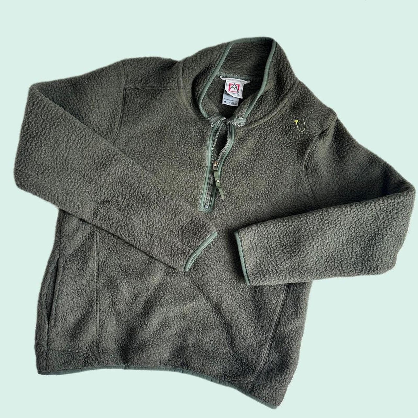 Outdoor Voices Avalanche 1/4 Zip Berber Fleece Pullover Sweater Olive Green Size M / US 6-8 / IT 42-44 - 1 Thumbnail