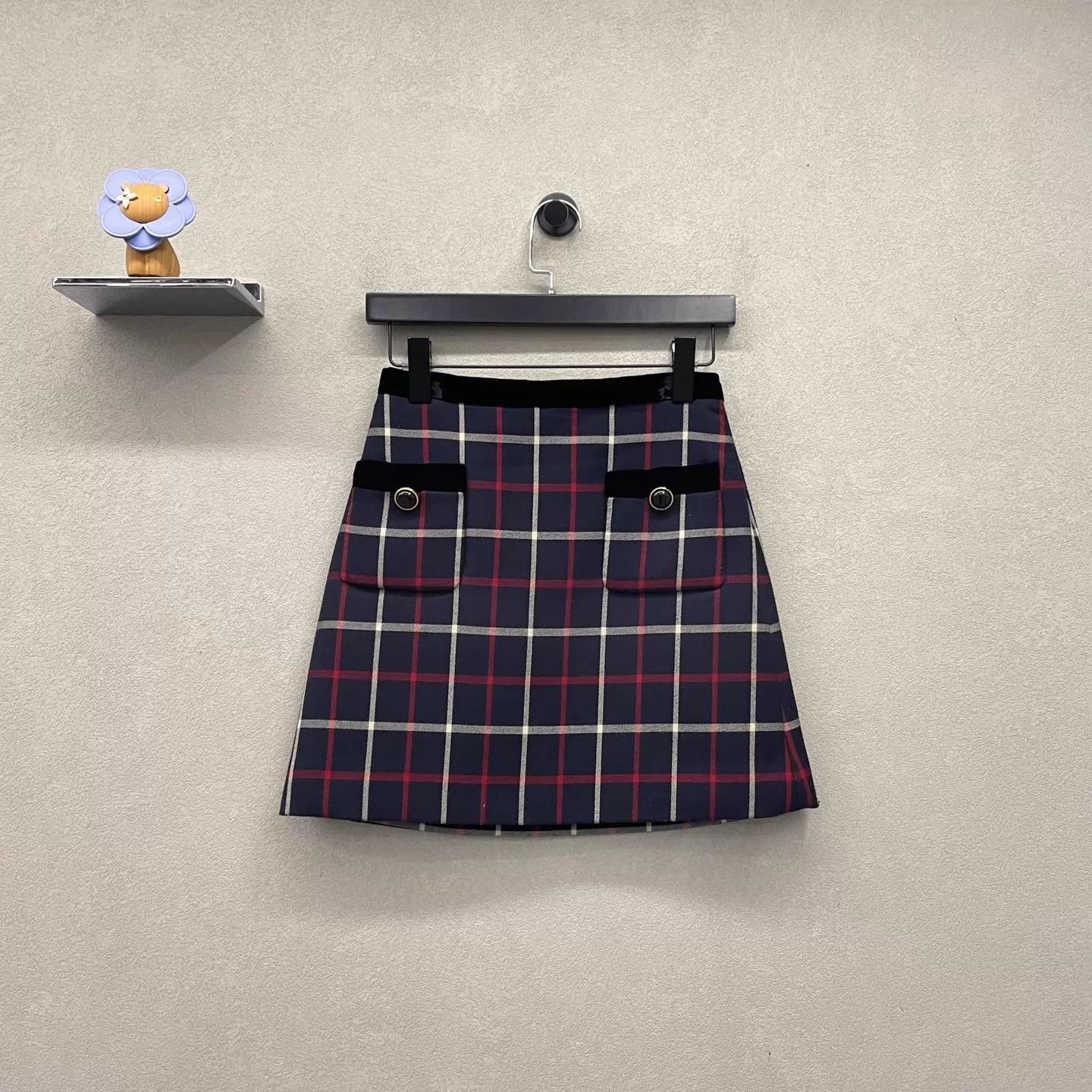 Miu Miu MIU MIU Women's Check Preppy Mini Skirt Size 40 (Waist 64cm) Size 27" / US 4 / IT 40 - 1 Thumbnail