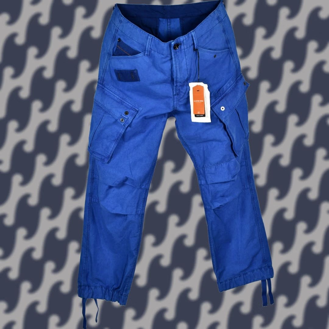 G-Star G-Star Cargo RCO Rovic Loose Deep Blue Men's W33 L32 Jeans Inseam 32 Cargo Style Pockets Regular Size 33 Blue Colored Size US 33 - 1 Thumbnail