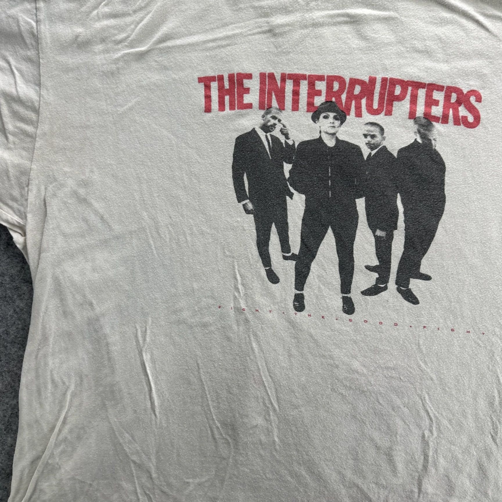 Tultex The Interrupters Shirt Mens 2XL White Band Ska Punk Tee Fight The Good Fight Size US XXL / EU 58 / 5 - 4 Thumbnail