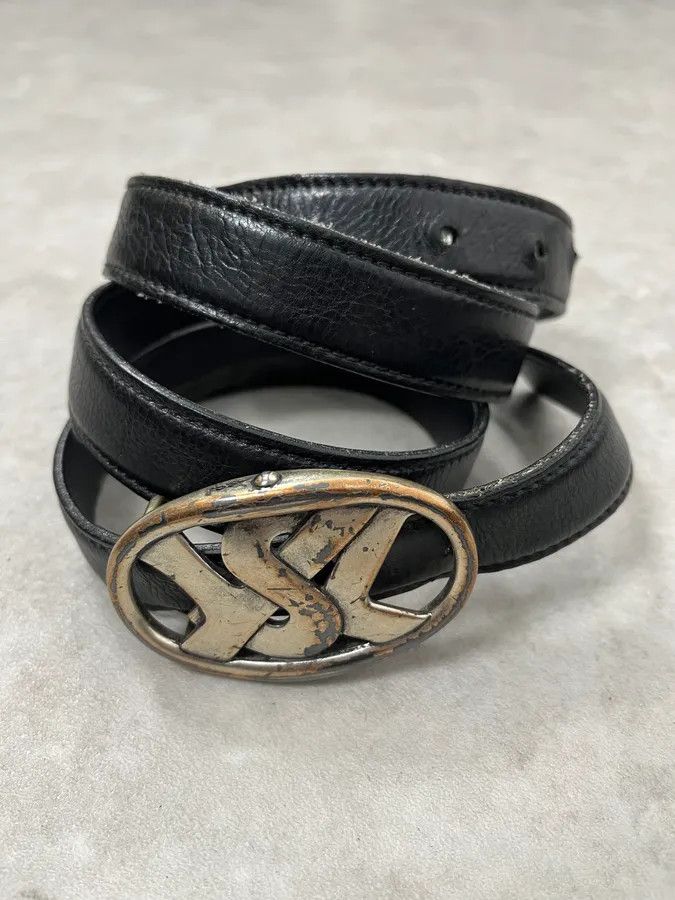 Yves Saint Laurent FW2003 Yves Saint Laurent Small YSL Buckle Black Leather Belt Size ONE SIZE - 4 Thumbnail
