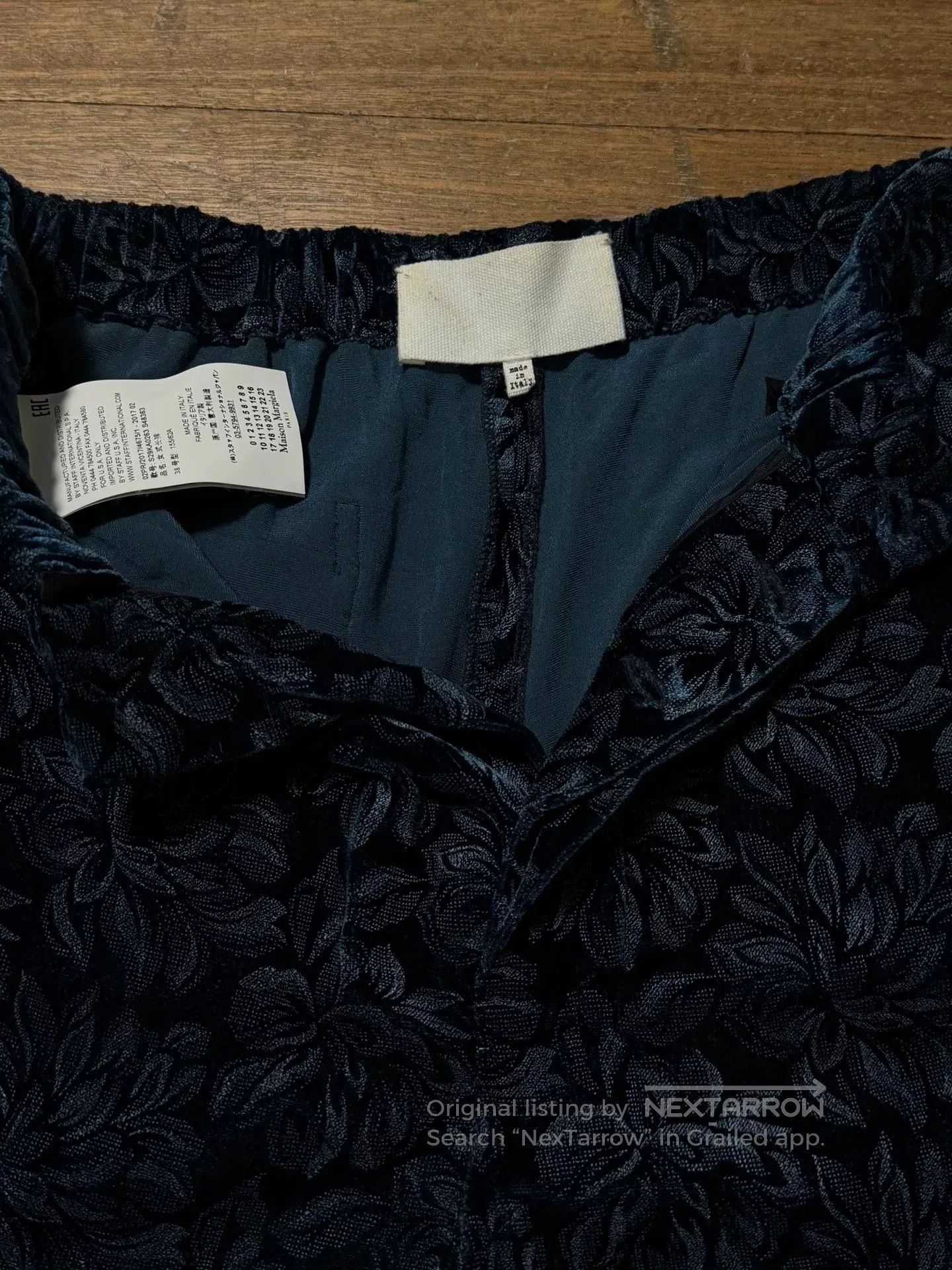 Maison Margiela Maison Margiela 17SS Blue Floral Smoking Pants. Size 37" - 5 Thumbnail