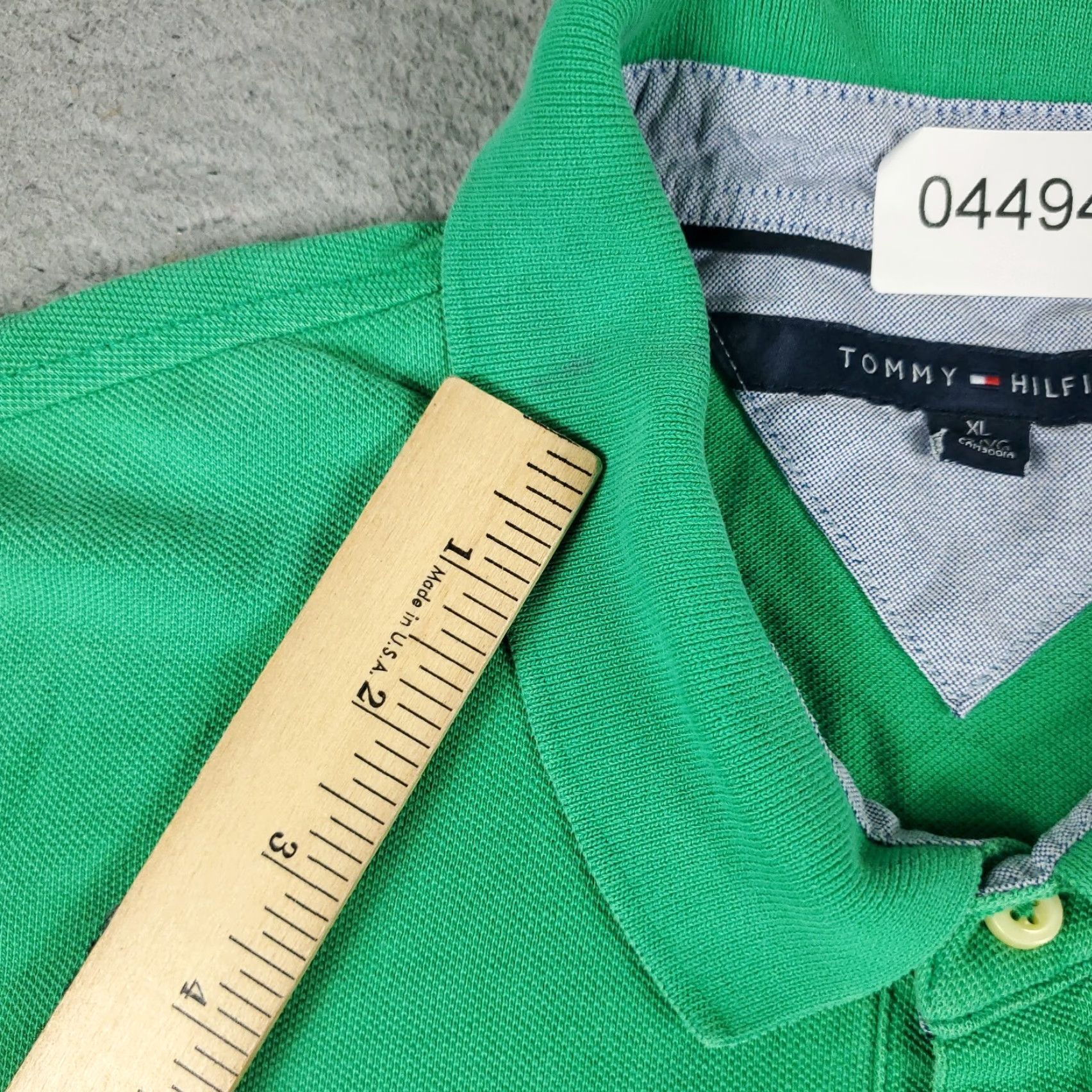 Tommy Hilfiger Tommy Hilfiger Polo Shirt Adult XL Green Solid Short Sleeve Casual Activewear Mens Size US XL / EU 56 / 4 - 2 Thumbnail