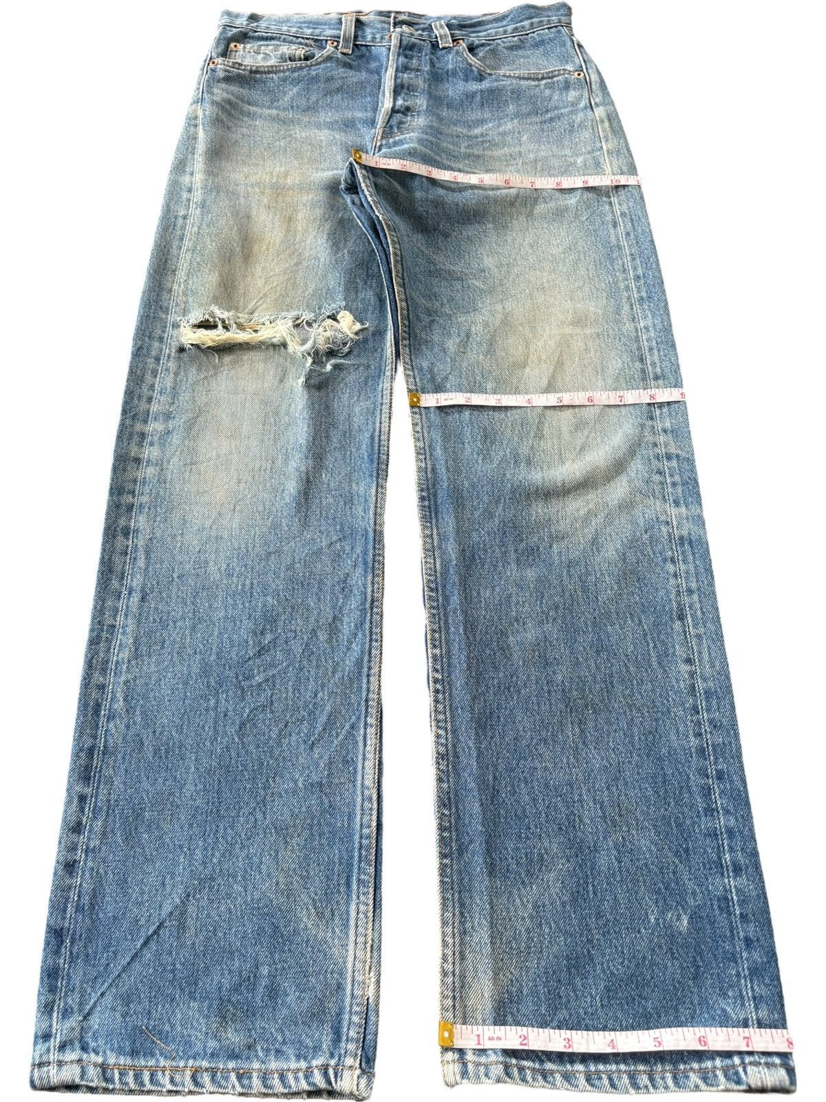 Levi's Vintage 90s Levis 501 Mud Wash Distressed Jeans Size US 30 / EU 46 - 8 Thumbnail