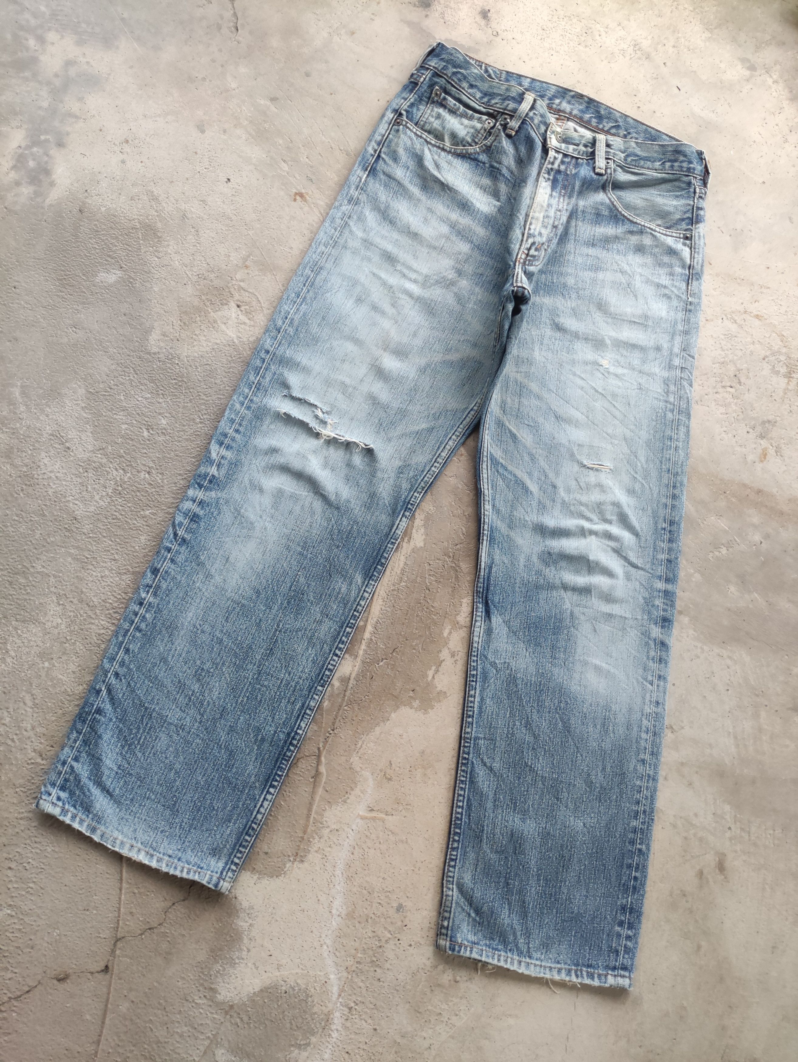 Levi's Vintage Levis 503 Japan Baggy Jean Distressed Faded Size US 32 / EU 48 - 2 Thumbnail